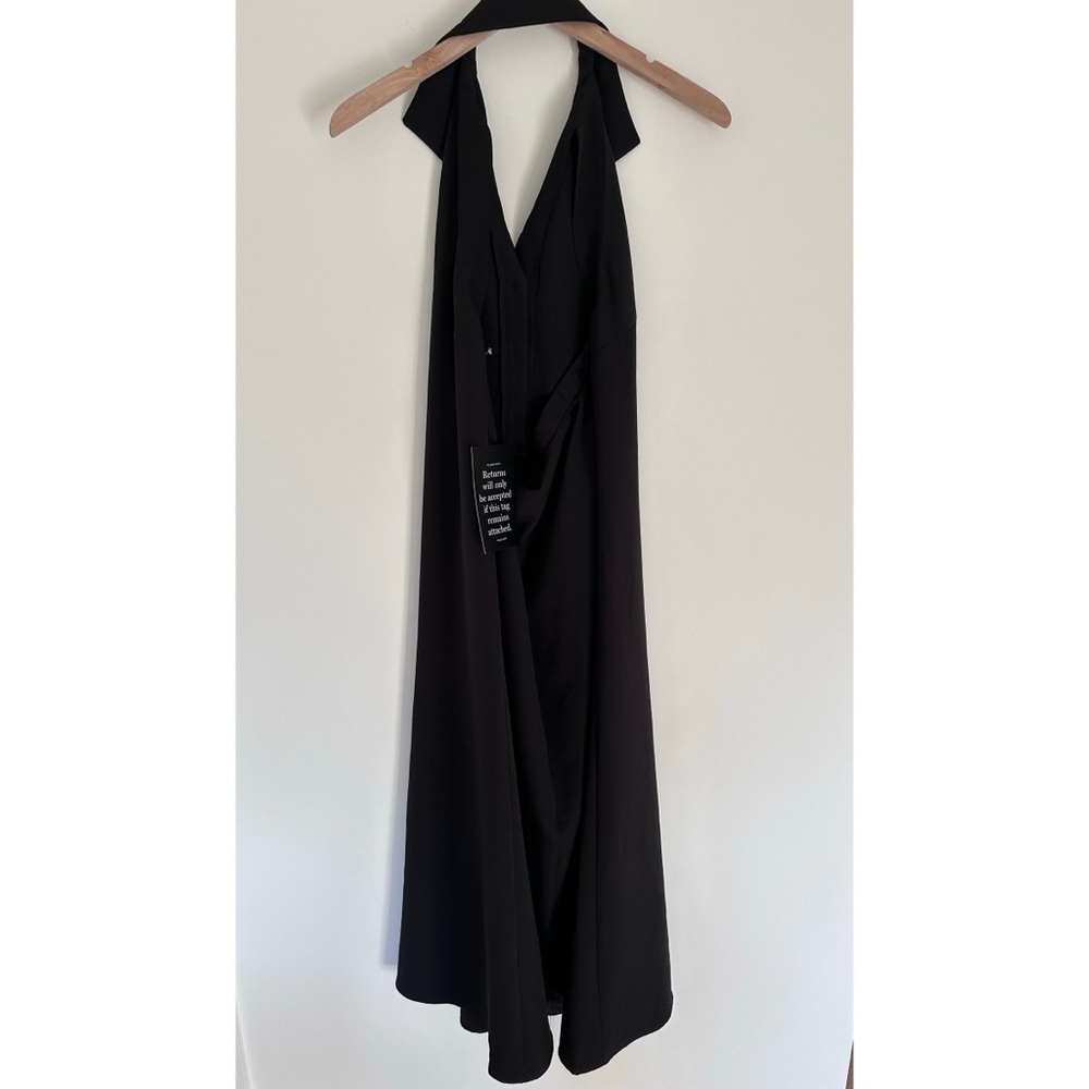 New Tuckernuck Black Jagger Halter Embellished Midi Dress Size XL - Picture 9 of 16